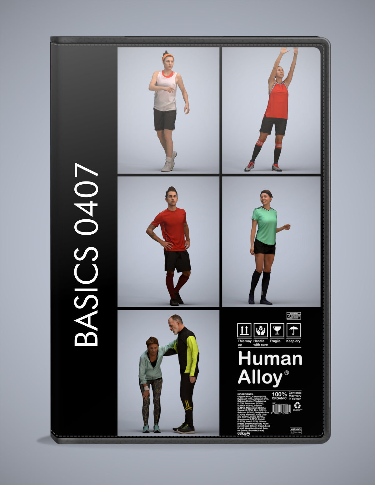 photogrammetry 3D people sport collection, 5 realistic human models archviz FBX