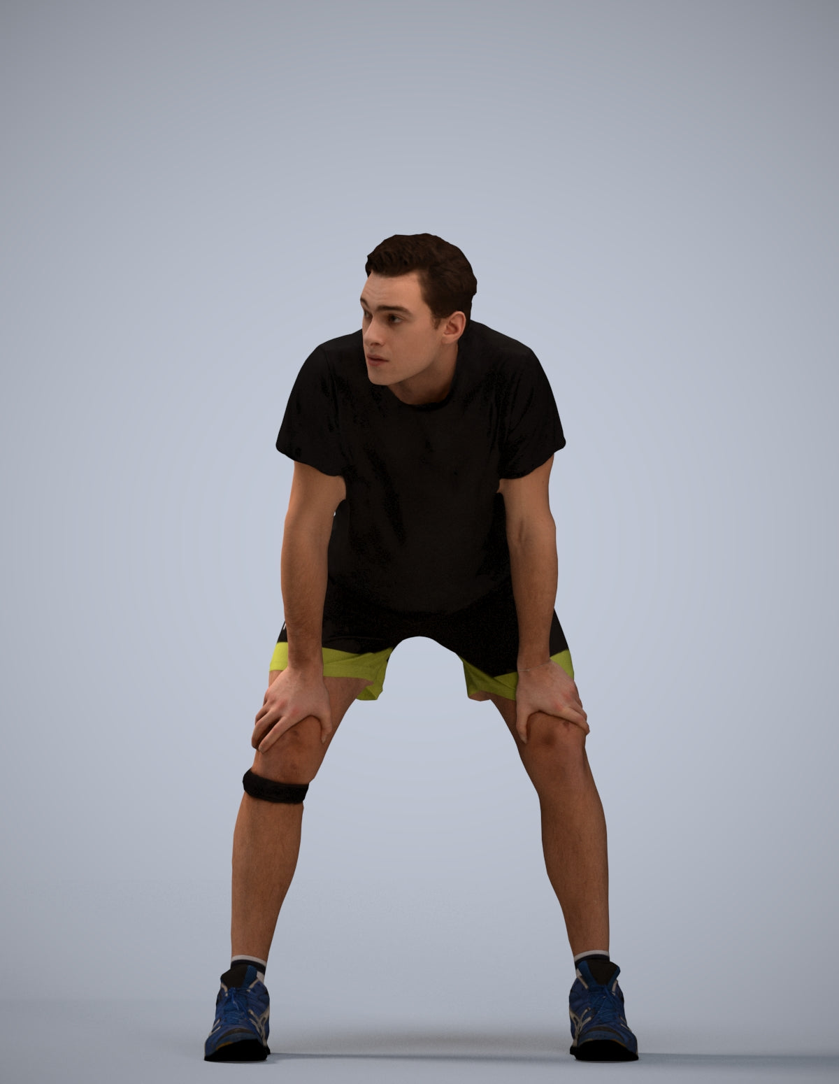 realistic 3D man sport, scanned archviz people for Blender and 3ds Max