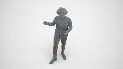 realistic 3D man business, scanned archviz people for Blender and 3ds Max, wireframe three-quarter view