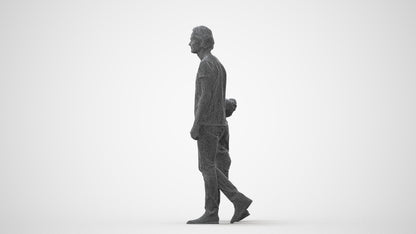photogrammetry 3D girl casual standing, realistic human model archviz FBX, square thumbnail