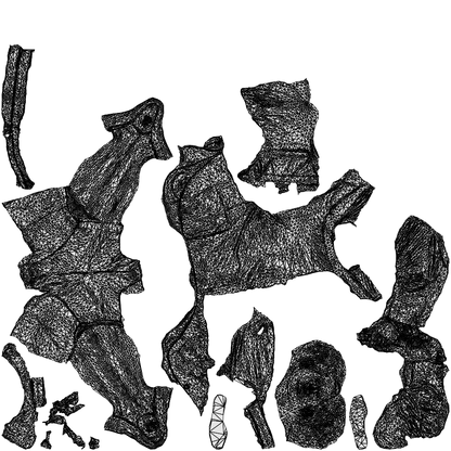 scanned 3D man business walking, photogrammetry people for Enscape and V-Ray, wireframe top-down view