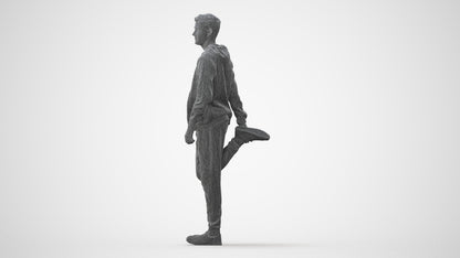 realistic 3D human man sport, archviz people FBX OBJ for Blender, square thumbnail