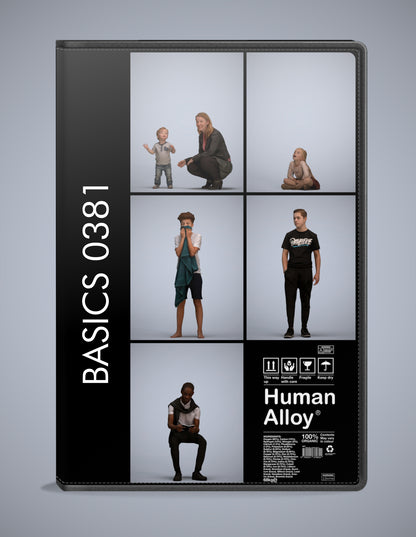 3D people models kids bundle, 5 scanned humans for 3ds Max rendering