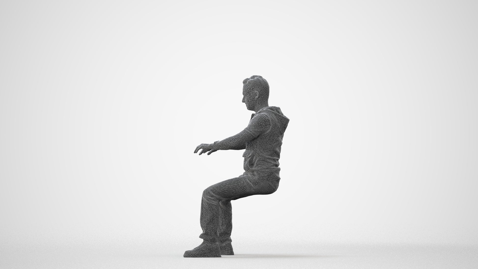realistic 3D people man casual business, render-ready for V-Ray and Corona, FBX OBJ, square thumbnail
