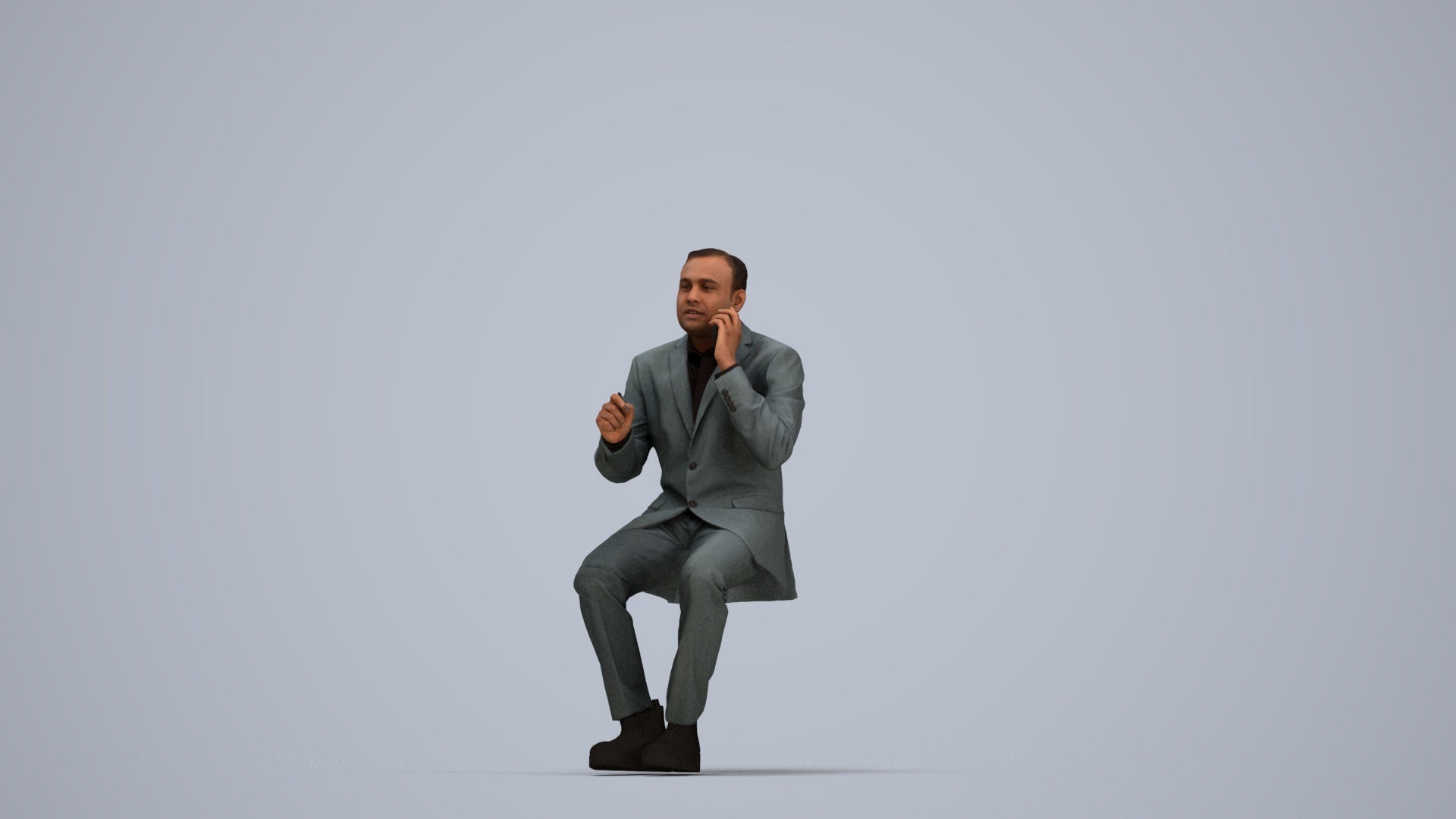 photogrammetry 3D man business shopping, realistic human model archviz FBX, top-down view render