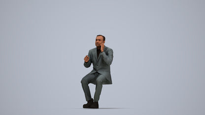 photogrammetry 3D man business shopping, realistic human model archviz FBX, top-down view render