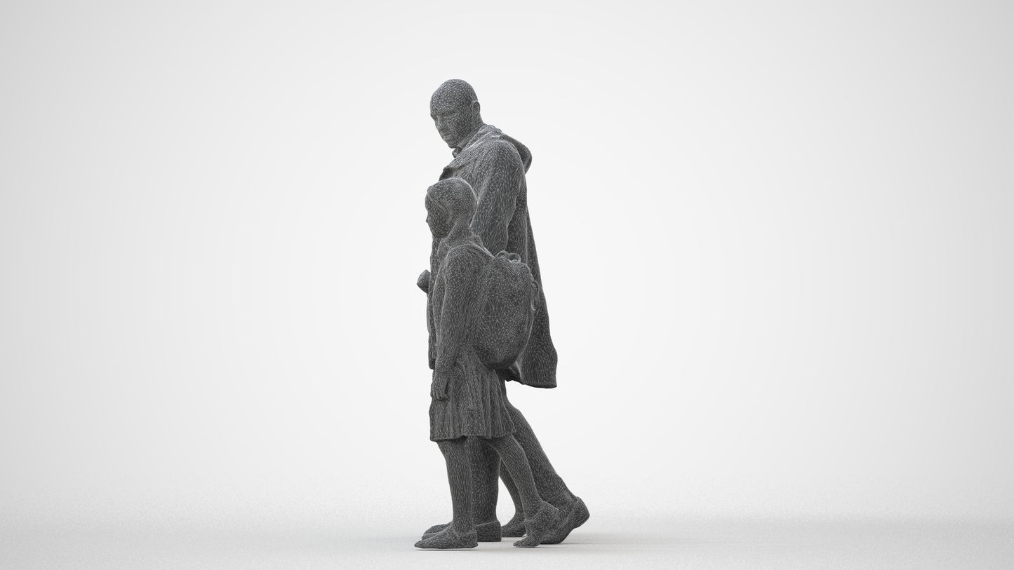 photogrammetry 3D girl kids, realistic human model archviz FBX, square thumbnail