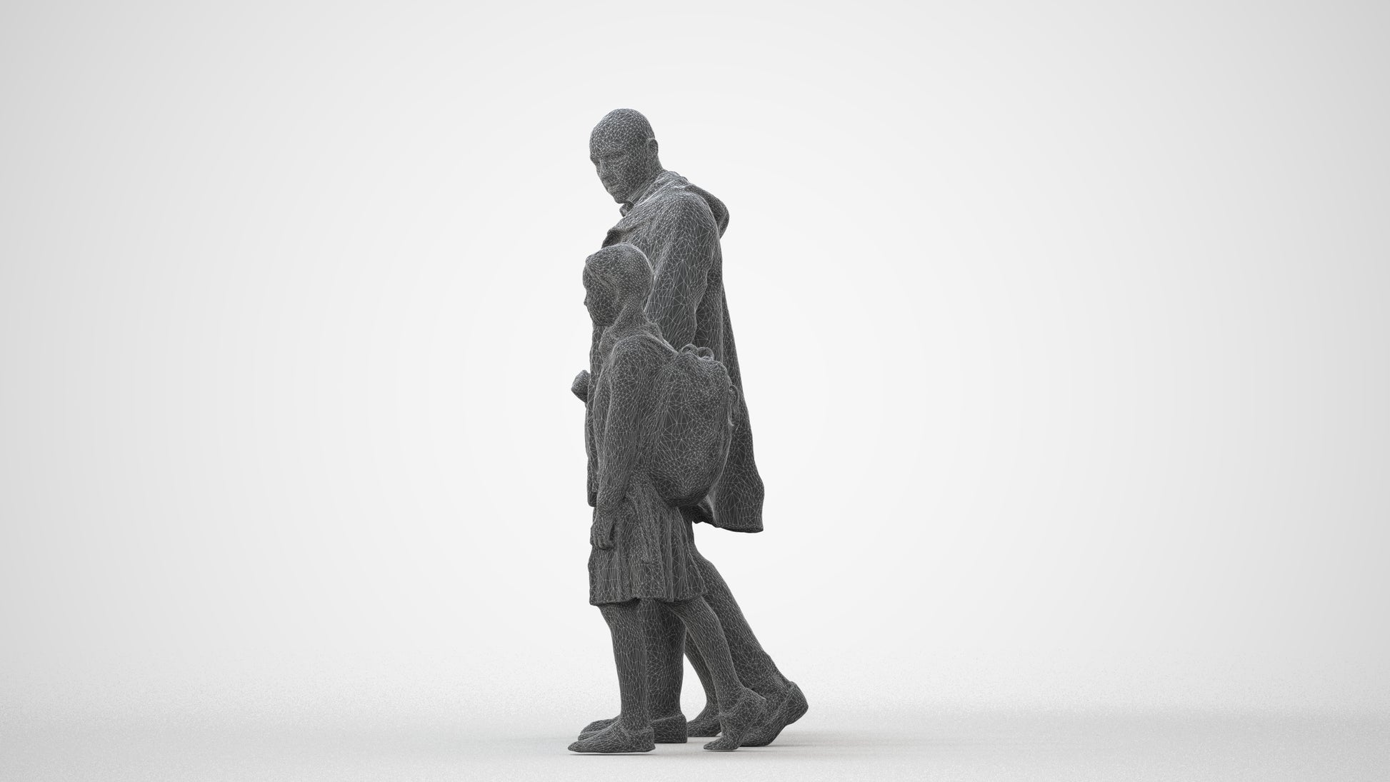 photogrammetry 3D girl kids, realistic human model archviz FBX, square thumbnail