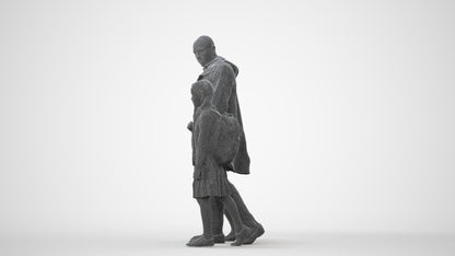 photogrammetry 3D girl kids, realistic human model archviz FBX, square thumbnail