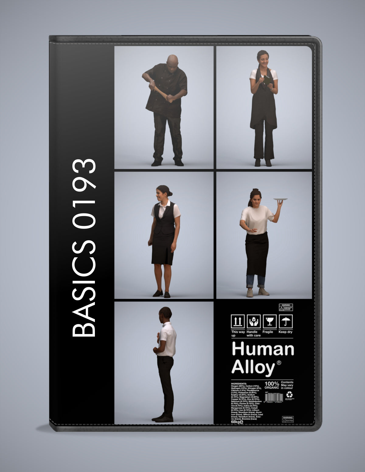 scanned 3D people hospitality collection, 5 photogrammetry models for Enscape and V-Ray