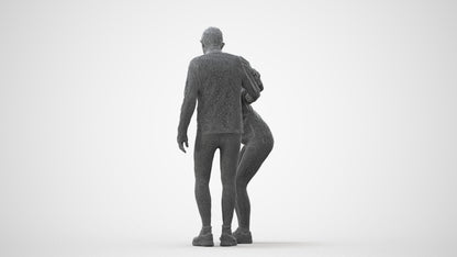 photogrammetry 3D senior woman sport, realistic human model archviz FBX, square thumbnail