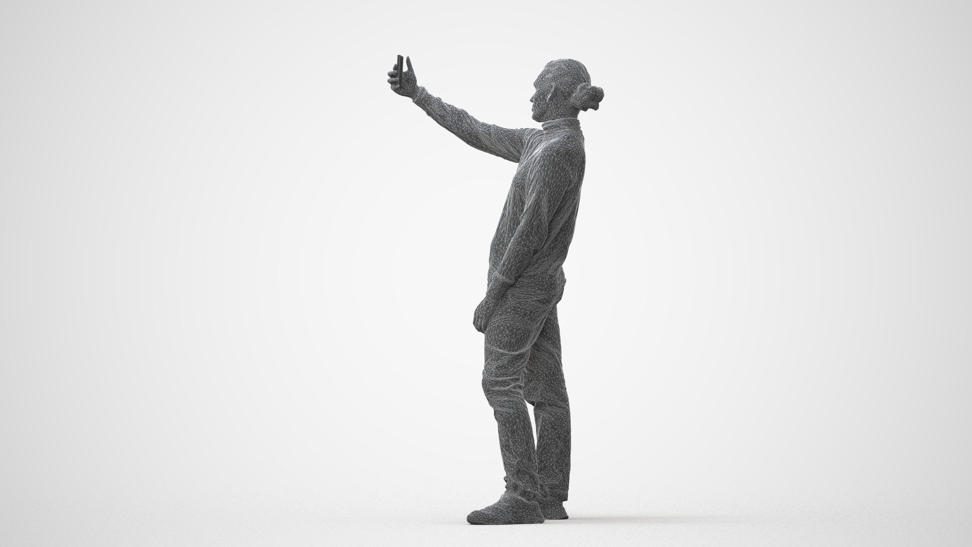 3D scanned man standing casual, photorealistic archviz people for Enscape and SketchUp, square thumbnail