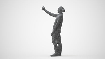 3D scanned man standing casual, photorealistic archviz people for Enscape and SketchUp, square thumbnail