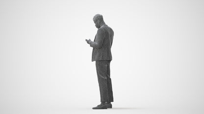 3D people model man casual standing, scanned human for 3ds Max rendering, square thumbnail
