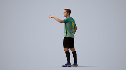 realistic 3D boy sport, scanned archviz people for Blender and 3ds Max, three-quarter view render