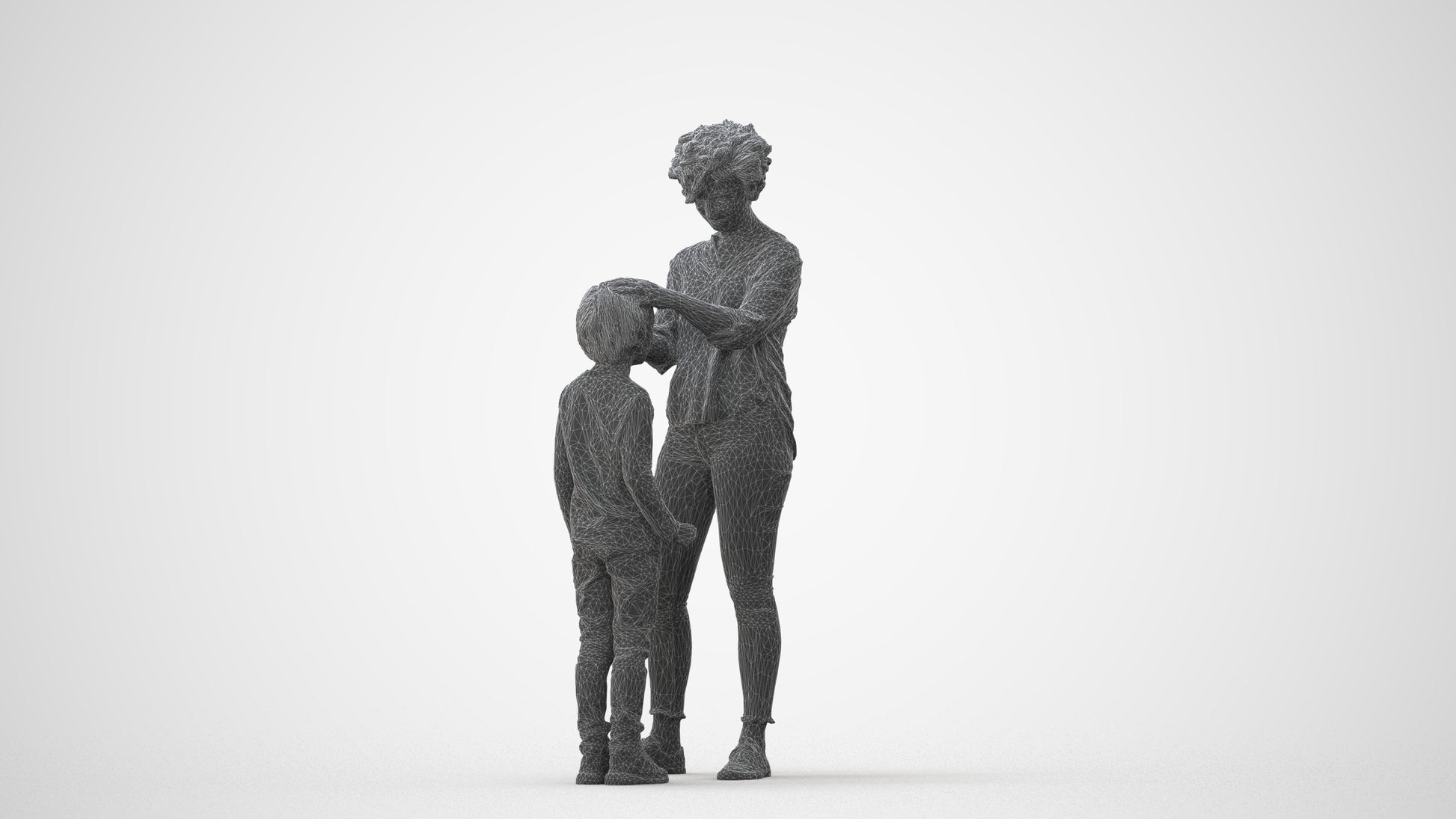 realistic 3D people girl casual kids, render-ready for V-Ray and Corona, FBX OBJ, square thumbnail
