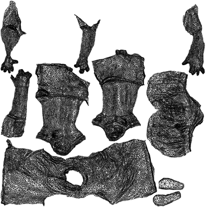 scanned 3D boy casual kids, photogrammetry people for Enscape and V-Ray, wireframe top-down view