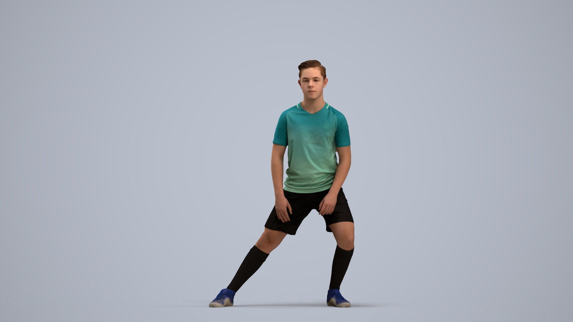 realistic 3D people boy sport, render-ready for V-Ray and Corona, FBX OBJ, standing pose render