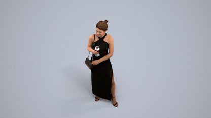 photogrammetry 3D woman formal formalaffairs, realistic human model archviz FBX, back view render
