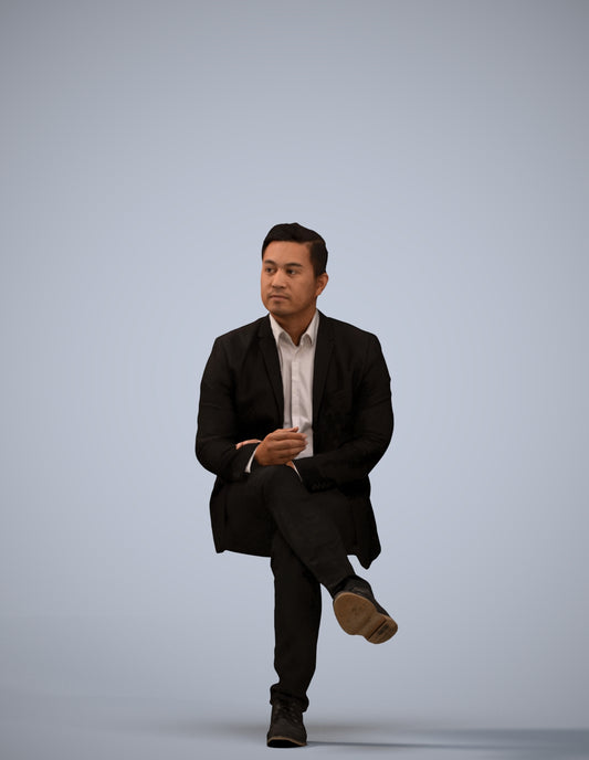 realistic 3D people man business, render-ready for V-Ray and Corona, FBX OBJ