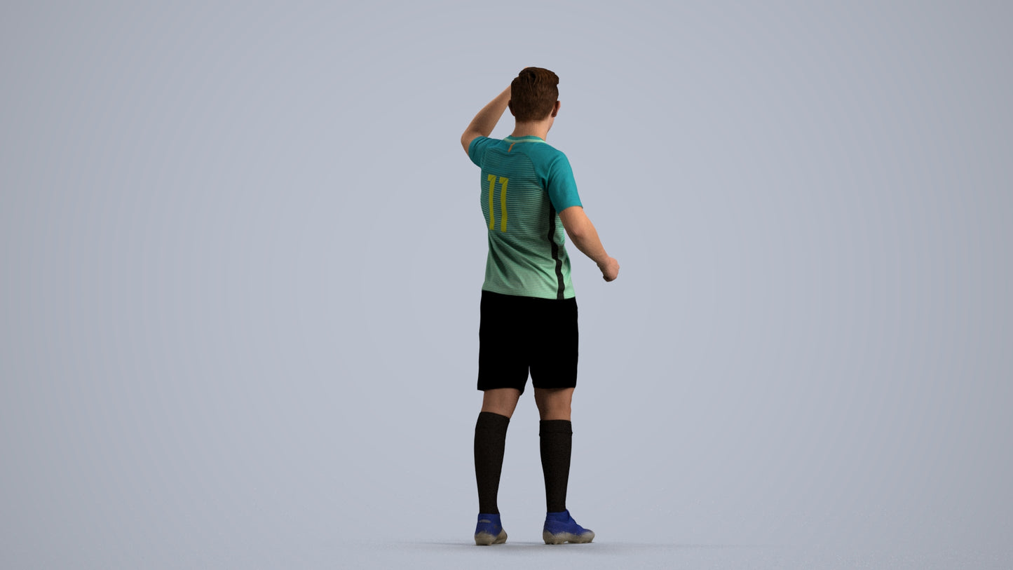 realistic 3D human boy sport, archviz people FBX OBJ for Blender, front view render