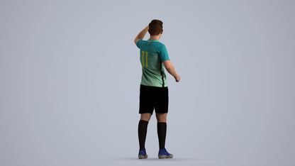 realistic 3D human boy sport, archviz people FBX OBJ for Blender, front view render