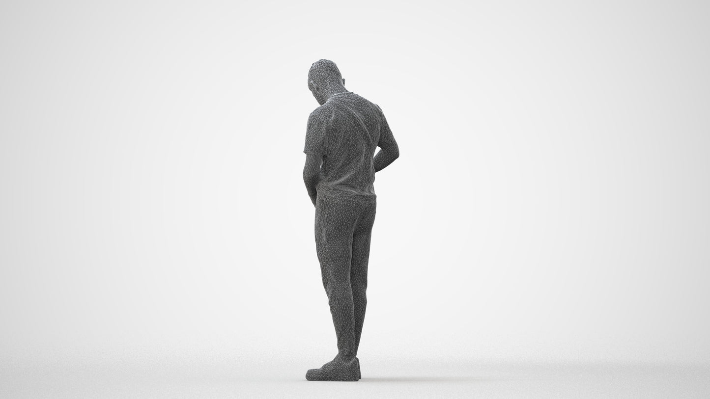 realistic 3D human boy casual kids, archviz people FBX OBJ for Blender, square thumbnail