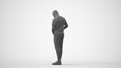 realistic 3D human boy casual kids, archviz people FBX OBJ for Blender, square thumbnail