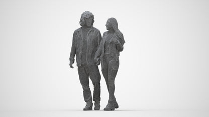 3D human model woman casual shopping, photogrammetry scanned person for archviz, wireframe back view
