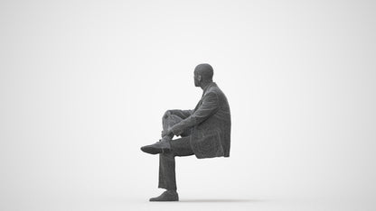 3D people model man business, scanned human for 3ds Max rendering, square thumbnail