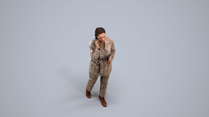 3D scanned woman business, photorealistic archviz people for Enscape and SketchUp, back view render