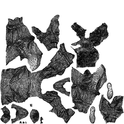 realistic 3D man casual sitting, scanned archviz people for Blender and 3ds Max, wireframe top-down view
