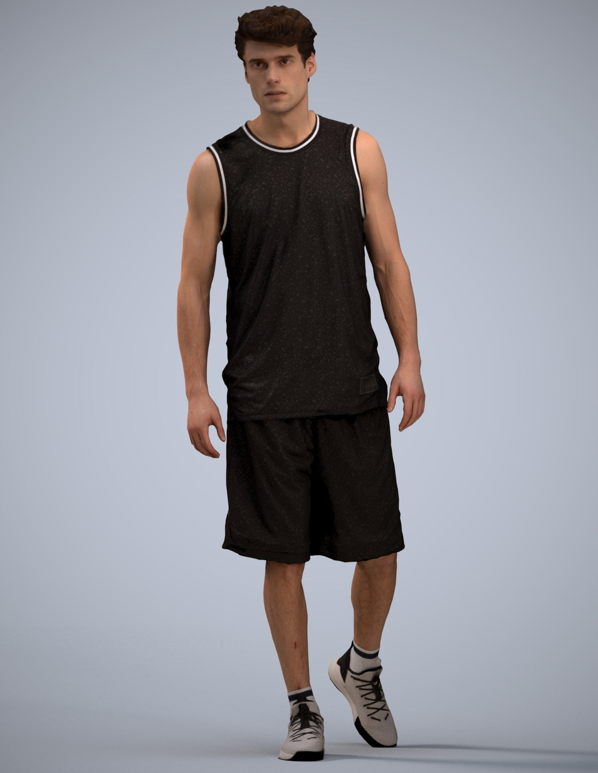 3D scanned man sport, photorealistic archviz people for Enscape and SketchUp