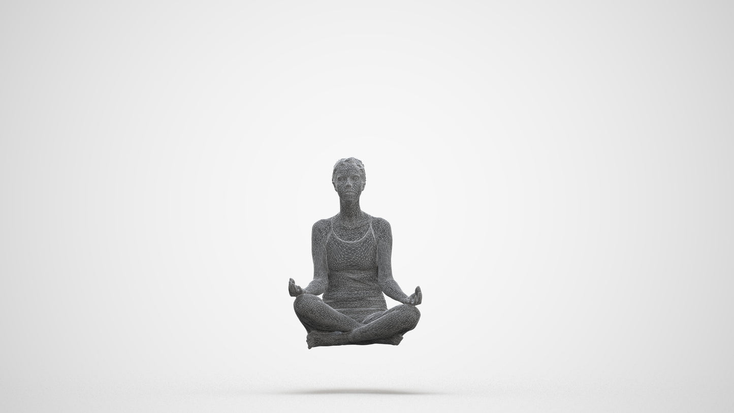 realistic 3D woman sport, scanned archviz people for Blender and 3ds Max, three-quarter front view render
