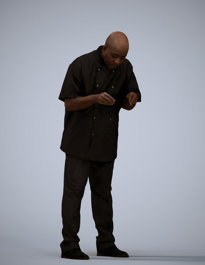 3D people model man hospitality, scanned human for 3ds Max rendering