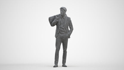 realistic 3D people man business, render-ready for V-Ray and Corona, FBX OBJ, three-quarter front view render