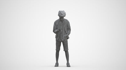 scanned 3D boy casual mix, photogrammetry people for Enscape and V-Ray, three-quarter front view render