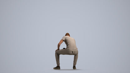 photogrammetry 3D man casual sport, realistic human model archviz FBX, front view render