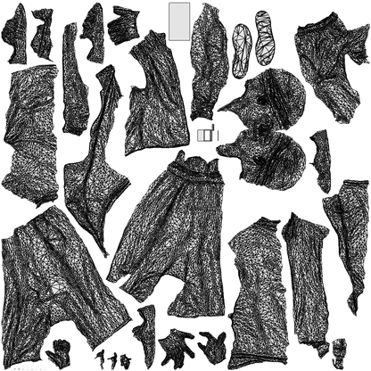 realistic 3D people man casual standing, render-ready for V-Ray and Corona, FBX OBJ, wireframe top-down view