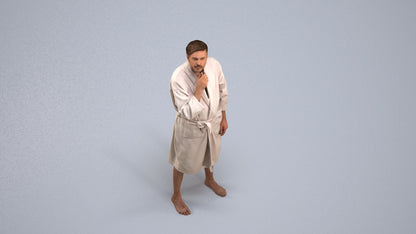 3D scanned man sport, photorealistic archviz people for Enscape and SketchUp, back view render
