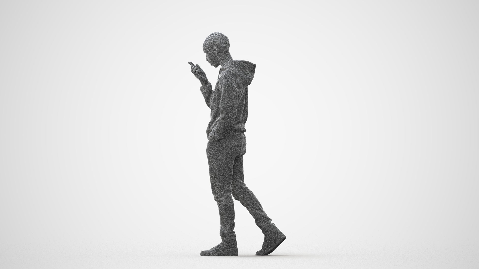 3D people model boy casual kids, scanned human for 3ds Max rendering, square thumbnail