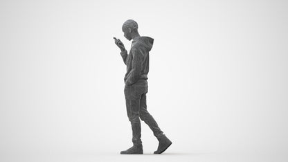 3D people model boy casual kids, scanned human for 3ds Max rendering, square thumbnail