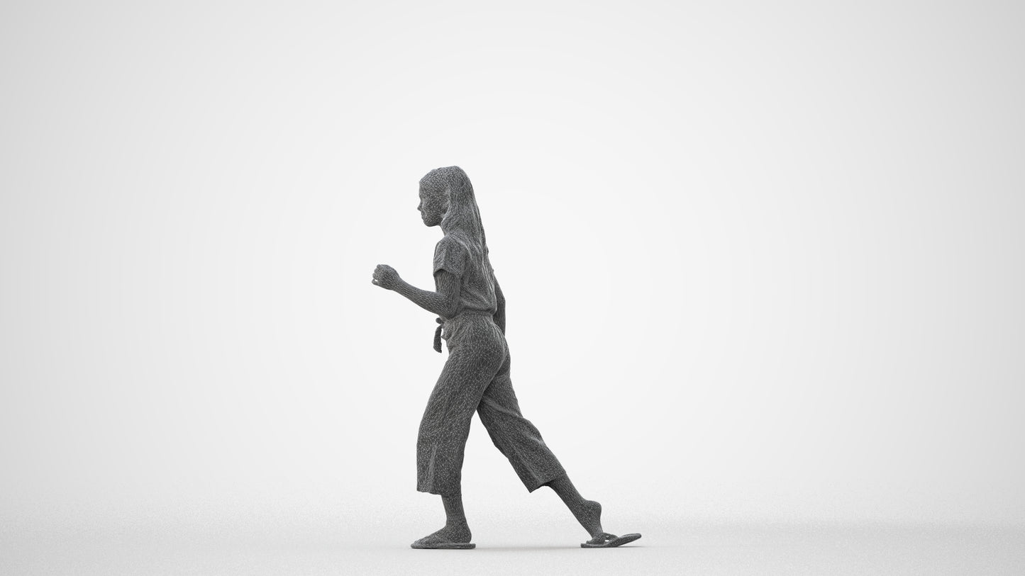 realistic 3D people girl kids, render-ready for V-Ray and Corona, FBX OBJ, square thumbnail