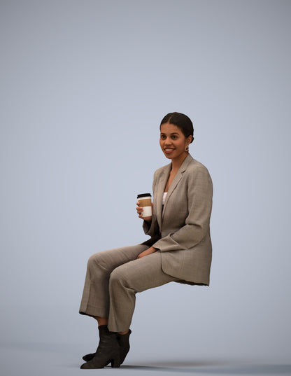 photogrammetry 3D woman business, realistic human model archviz FBX