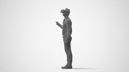 photogrammetry 3D man business standing, realistic human model archviz FBX, square thumbnail
