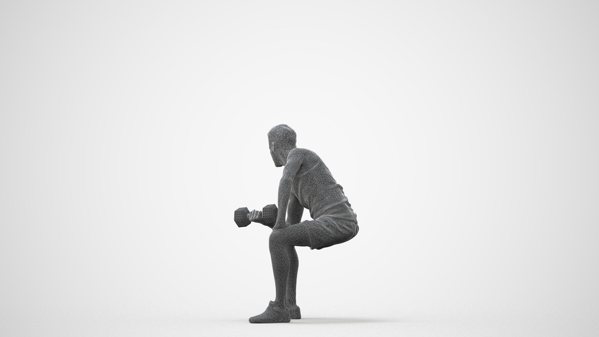realistic 3D human man sport, archviz people FBX OBJ for Blender, square thumbnail