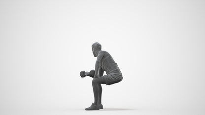 realistic 3D human man sport, archviz people FBX OBJ for Blender, square thumbnail