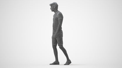 photogrammetry 3D man casual walking, realistic human model archviz FBX, square thumbnail