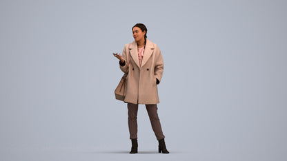 photogrammetry 3D woman business standing, realistic human model archviz FBX, standing pose render