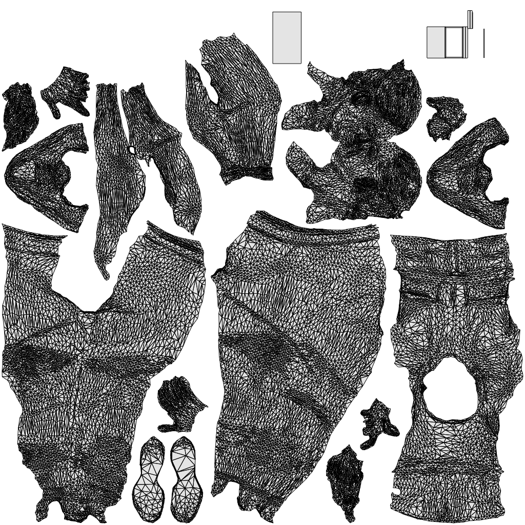 scanned 3D woman sport, photogrammetry people for Enscape and V-Ray, wireframe top-down view